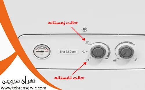 حالت تابستانه و زمستانه پکیج بیتا