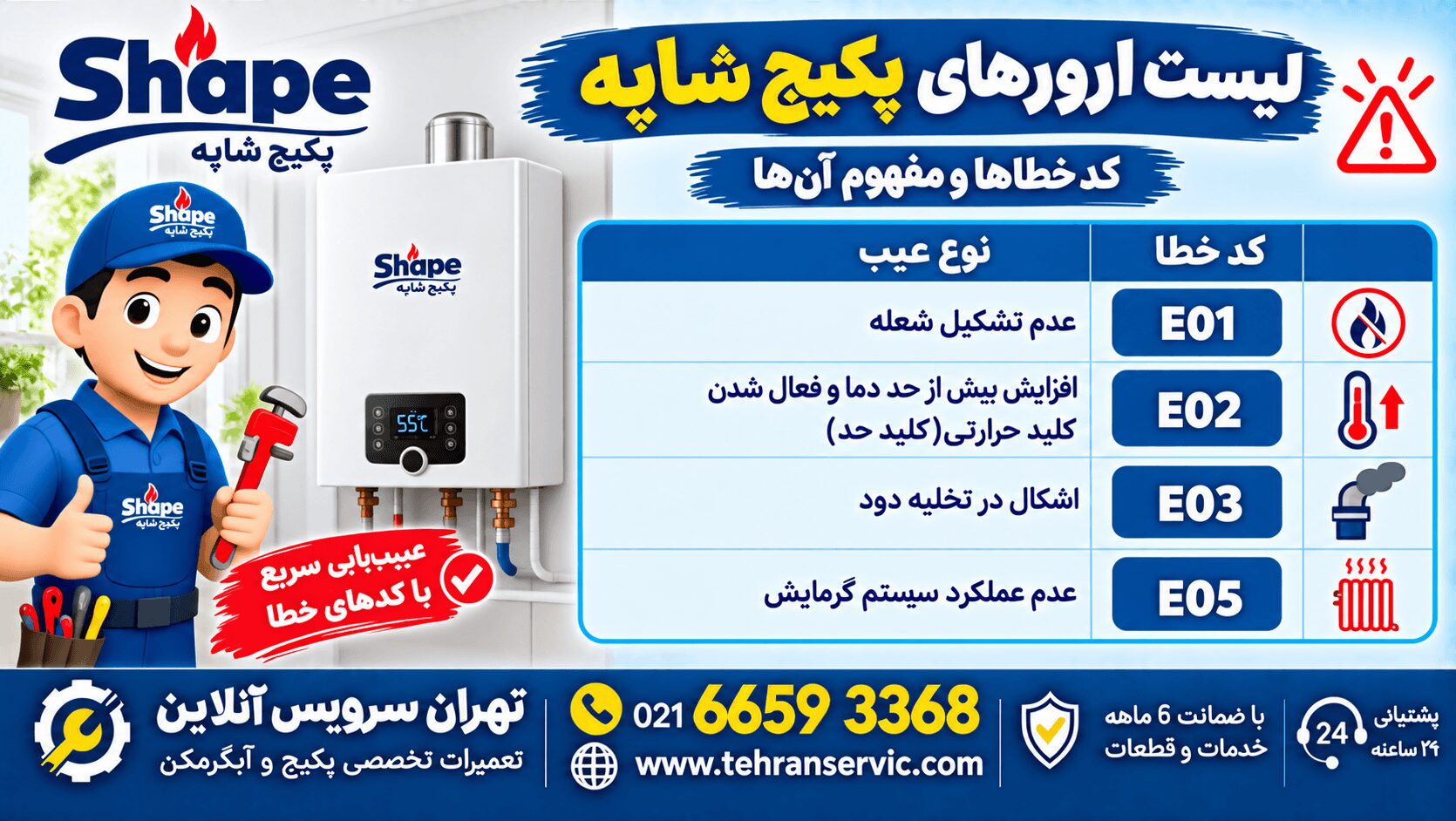 ارورهای پکیج شاپه