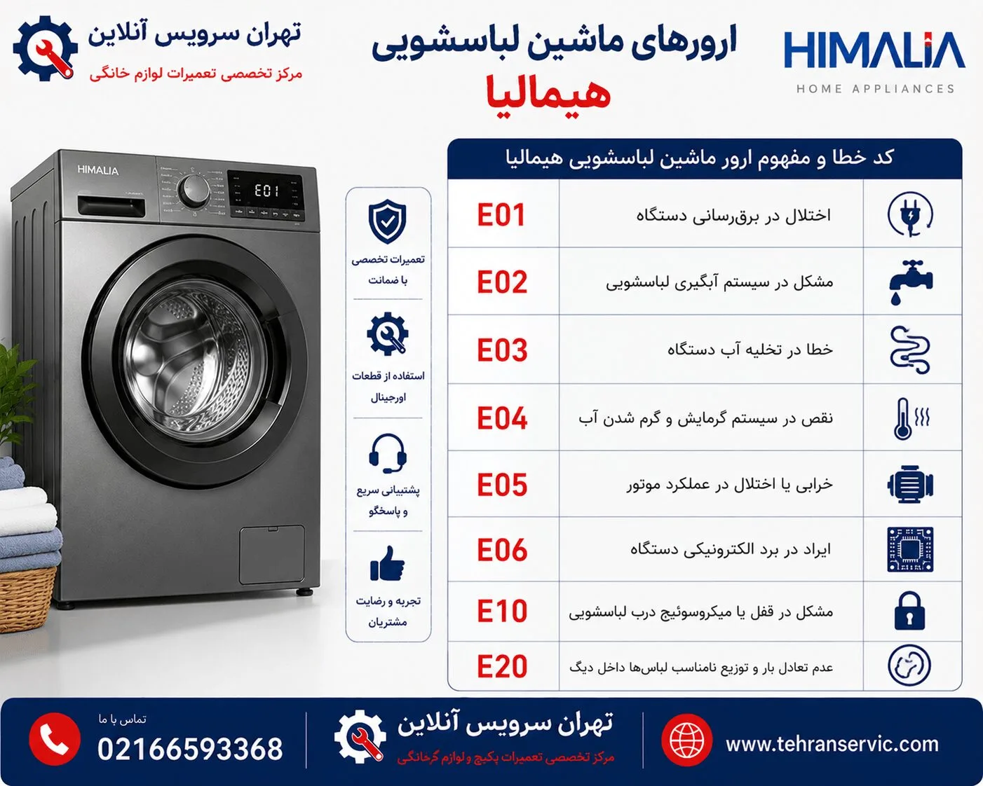 ارور لباسشویی هیمالیا